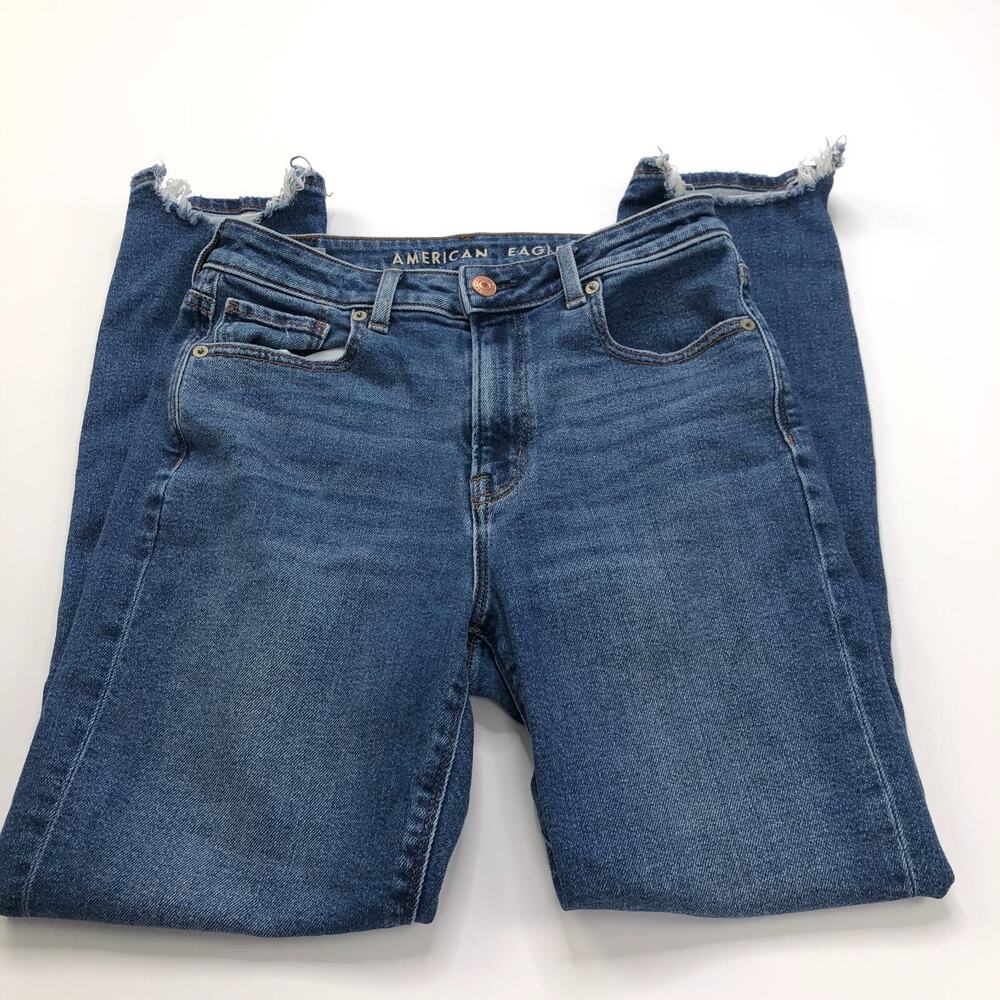 American Eagle Mom Jean 2 Reg (Fits 27W 26L) Mid Rise Distressed Jeans
